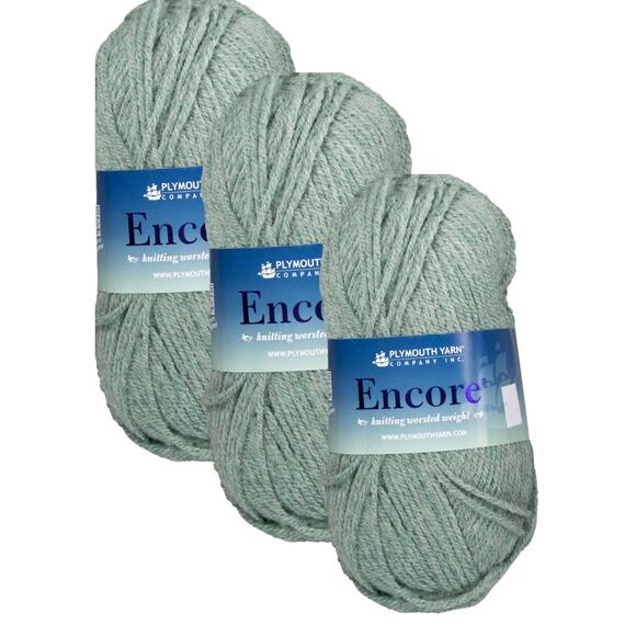 3 Skeins Plymouth Yarns ENCORE CHUNKY Bulky Acrylic Wool |  #678 Green Frost - Picture 1 of 5
